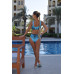 Black Bird Blue Color Two Pieces