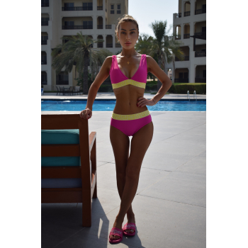 Versace Pink-Yellow Two Pieces