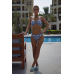 Feel Like Gold Blue-White Two Pieces